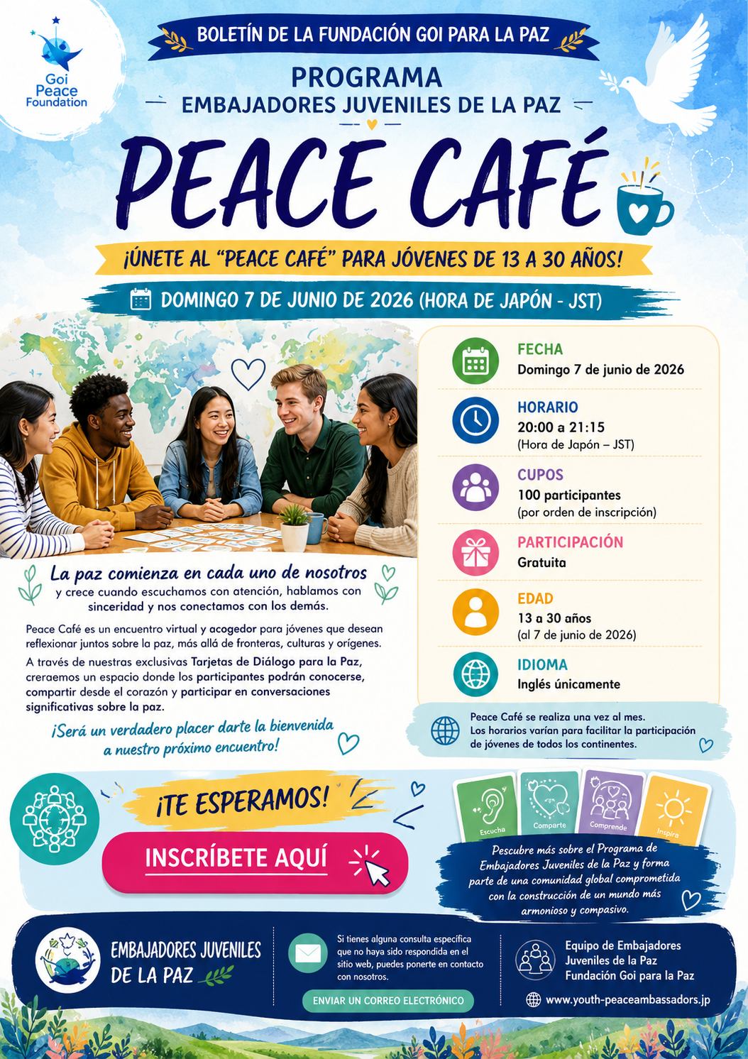 Peace Café - Programa Embajadores Juveniles de la Paz