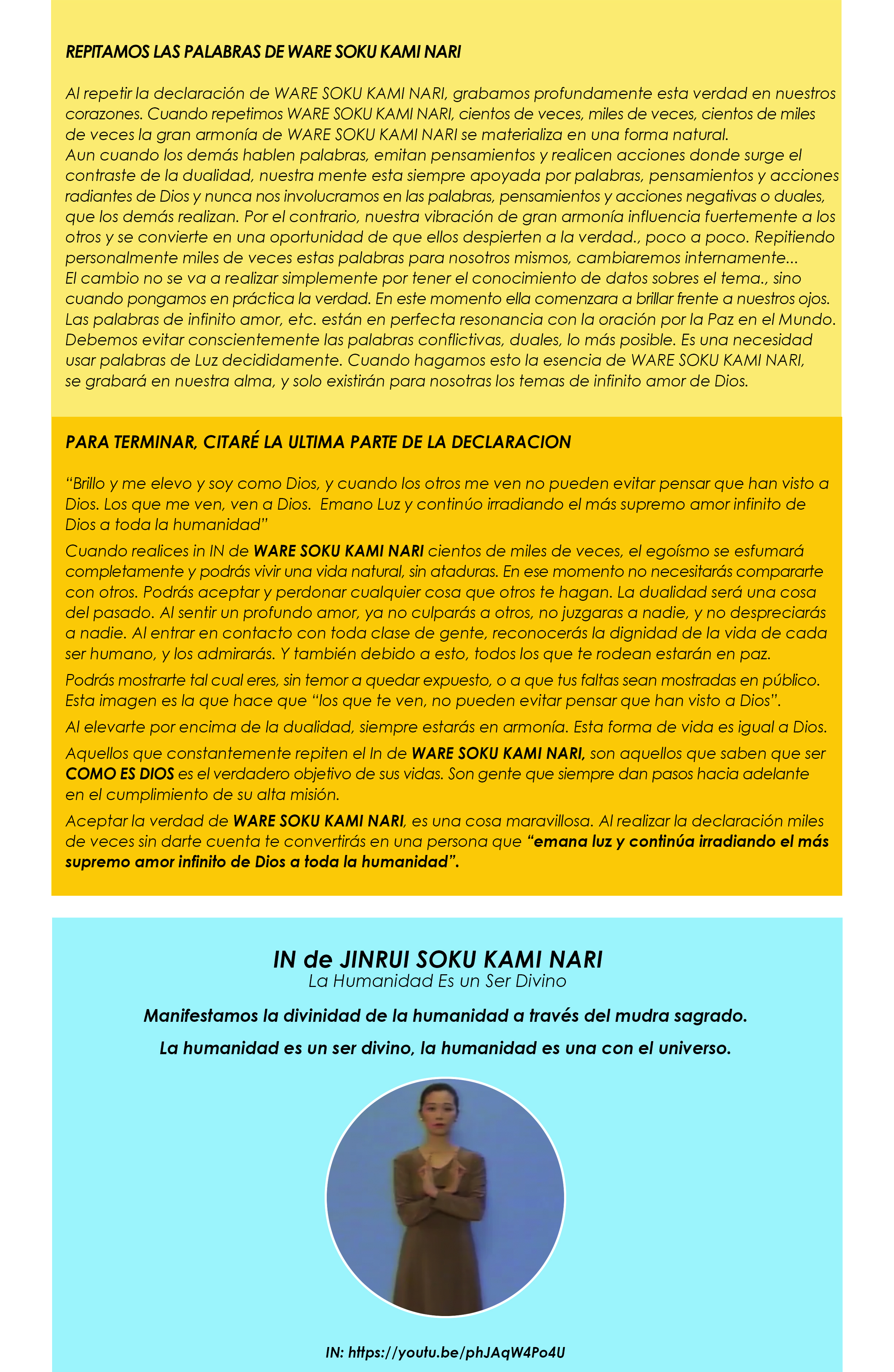 Afirmaciones y WSKN / JSKN